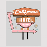 California Hotel - Vintage Sign DTF Transfer